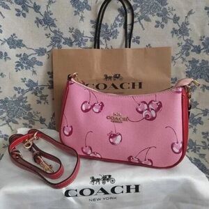 Coach teri shoulder bag with cherry print CR290